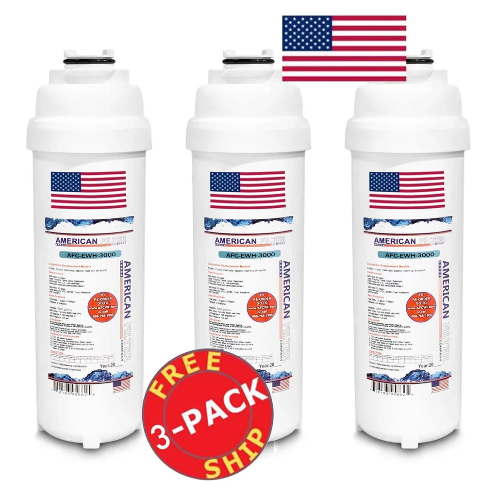 AFC Brand , Water Filter , Model # AFC-EWH-3000 , Compatible with LMABFDWSLK - 3 Filters - Made in U.S.A.