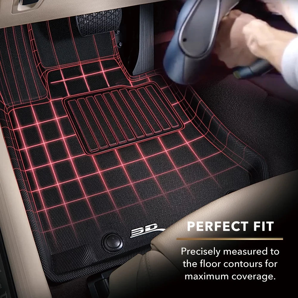 3D MAXpider KAGU Floor Mat (BLACK) compatible with JEEP GRAND CHEROKEE L 2022-2024 - Front Row