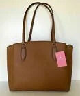 Kate Spade Monet Large 3-Compartment Brown Leather Tote WKRU6948 NWT $399 - Exclusive Design