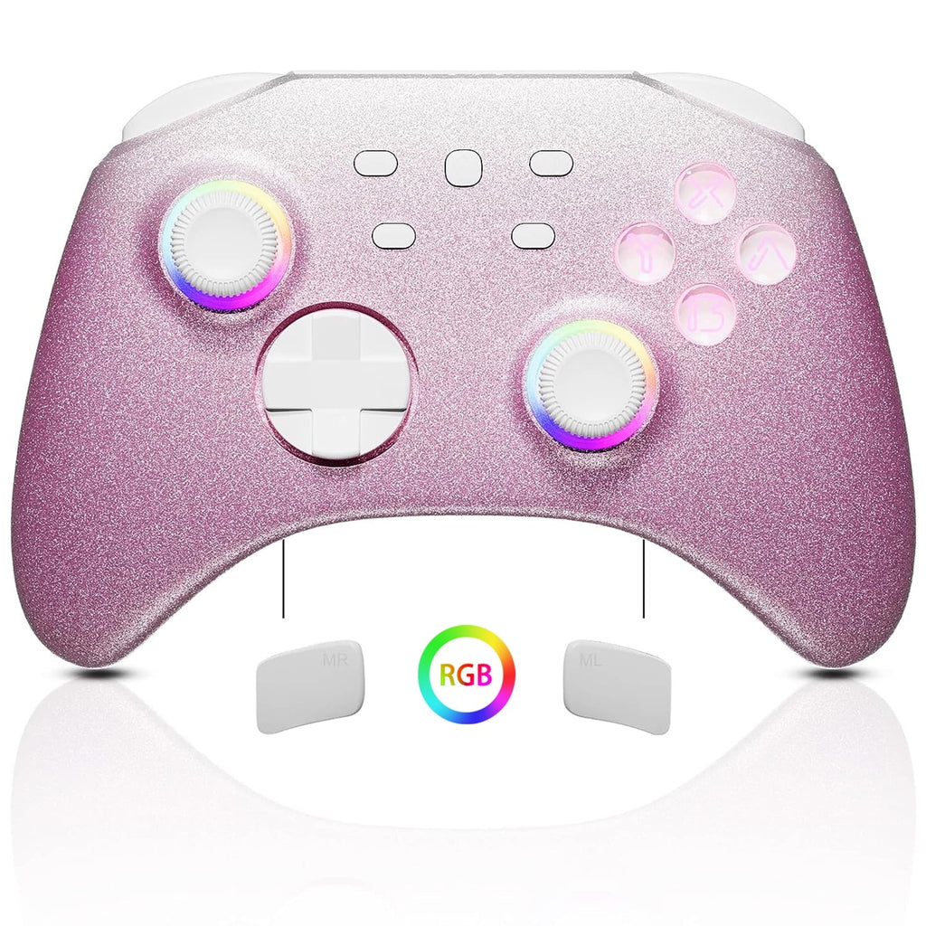 PokÃ©mon Violet Game Disc and Upgraded Switch Pro Controller for Nintendo Switch/OLED/Lite, Wireless Switch Remote for PC/IOS/Android/Steam Pink