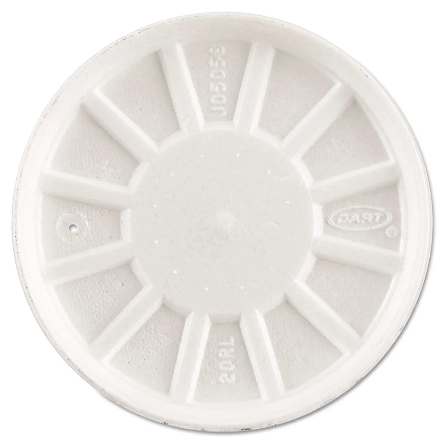 Dart DCC20RL Vented Foam Lids Fits 6 to 32 oz Cups, White - Case of 5 - Exclusive Design