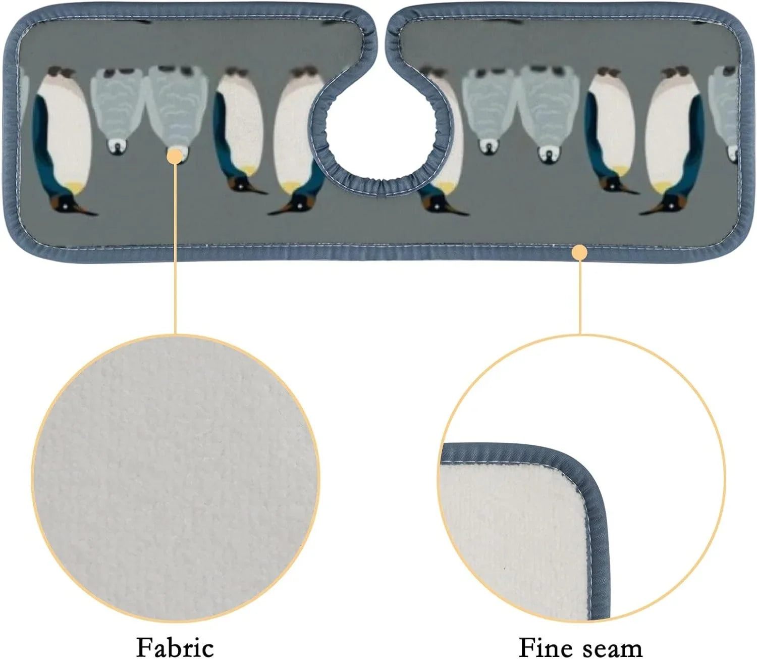 Stylish Bestwell 3PCS Faucet Absorbent Mat, Sea Bird Penguin Washable Sink Splash Guard Drip Catcher, Kitchen Bath Countertop Sinkmat Microfiber Drying Mats