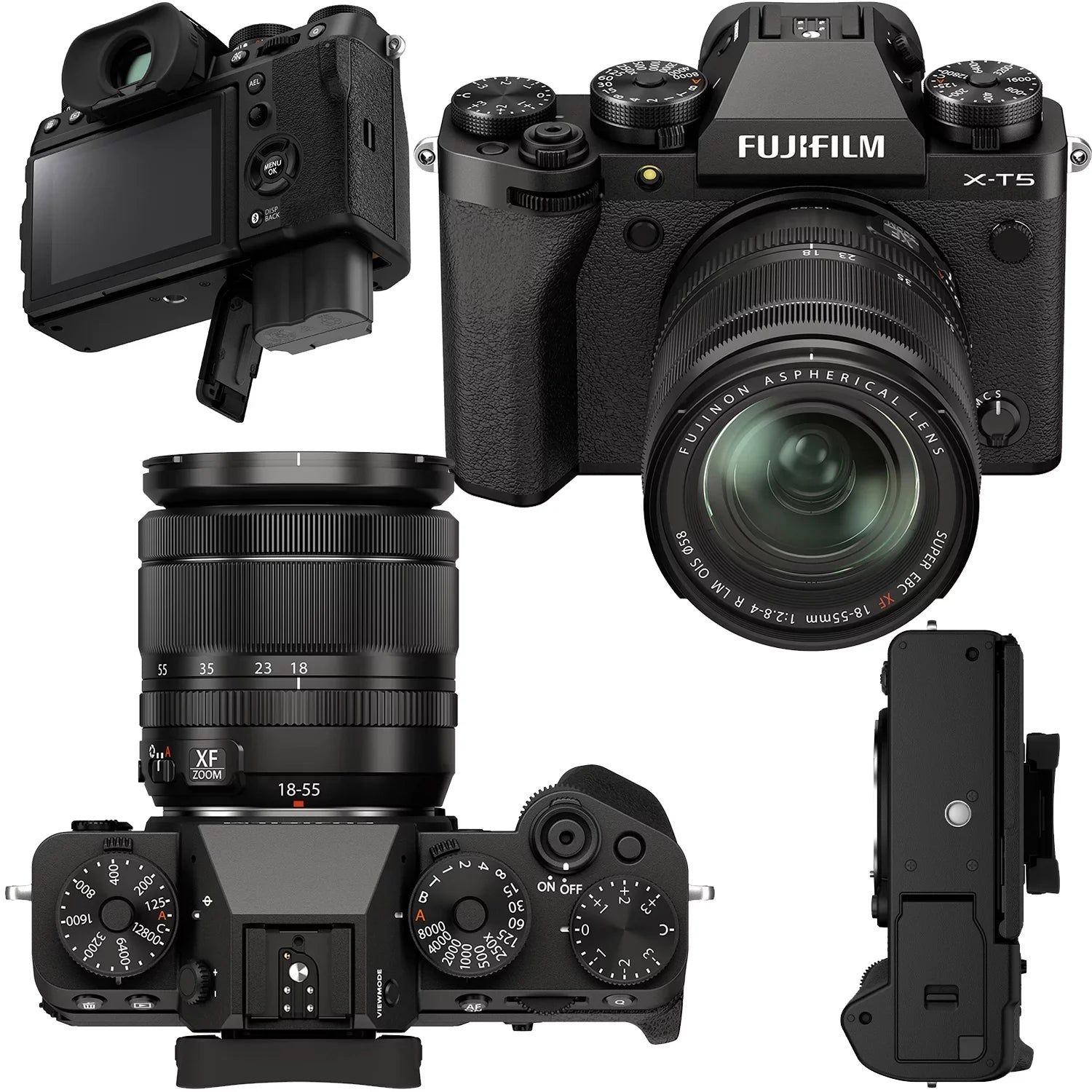Stylish Ultimaxx Advanced FUJIFILM X-T5 with 18-55mm Lens (Black) Bundle - Includes: 128GB Extreme Memory Card, 2x Replacement Batteries & Much More (35pc Bundle)
