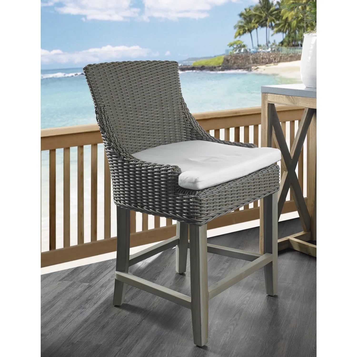 Padma's Plantation Outdoor Alfresco Counter Stool - Outdoor Kubu - Exclusive Design