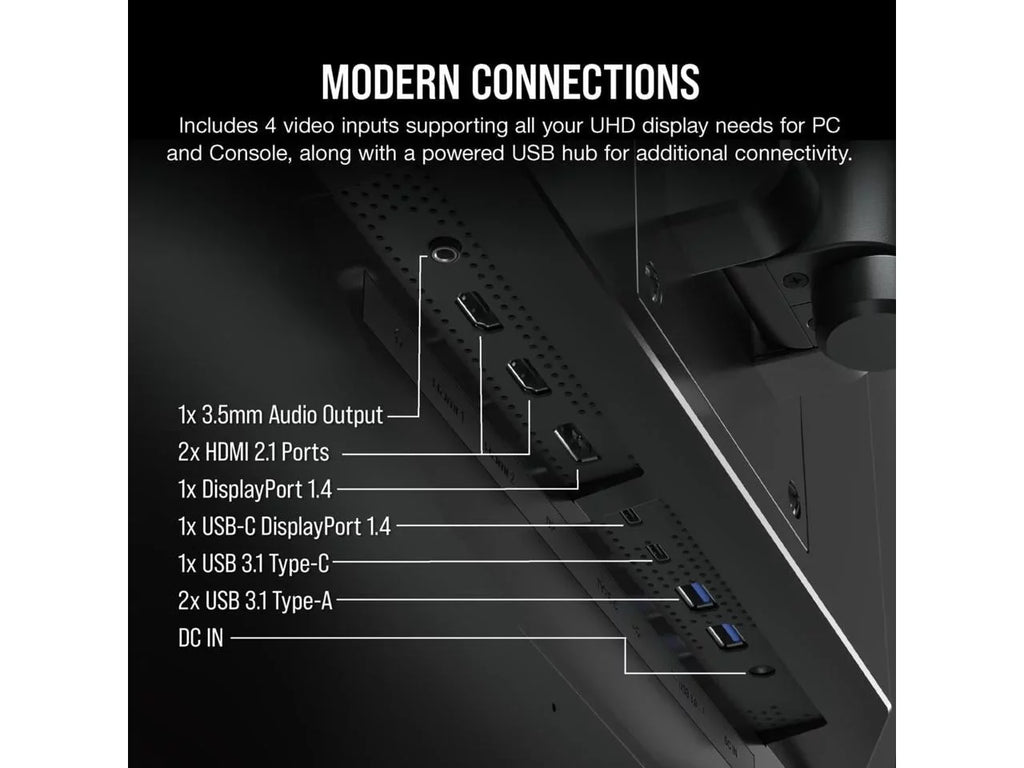 Stylish CORSAIR XENEON 32UHD144 32-Inch IPS UHD (3840 x 2160), FreeSync Premium, G-Sync, 144Hz Refresh Rate, DisplayHDR600 Gaming Monitor