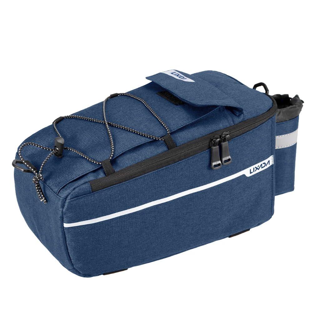 Stylish Lixada Insulated Trunk Cooler Bag Cycling Rear Rack Storage Luggage Bag Reflective MTB Bike Pannier Bag Shoulder Bag