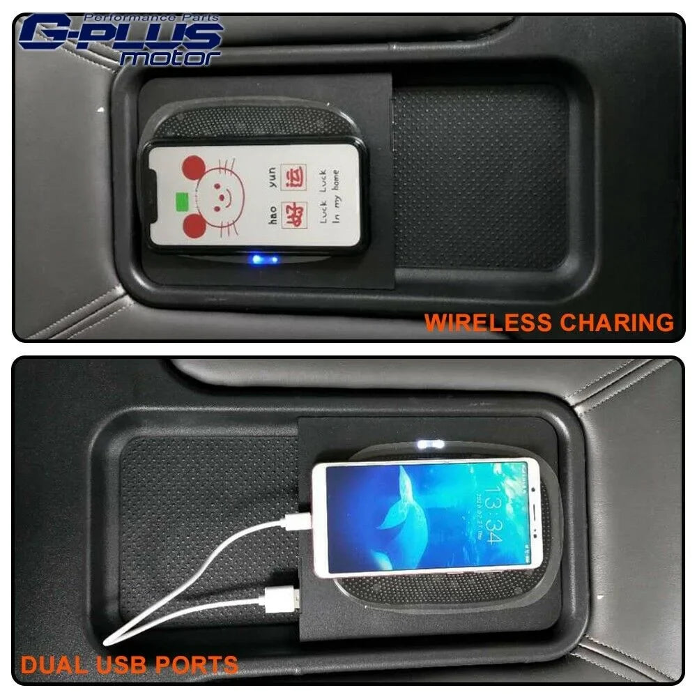 G-Plus Center Console Lid Fit for 1999-2007 Chevy Silverado Suburban Tahoe GMC Sierra Yukon Gray - Exclusive Design