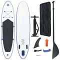 Buyweek Stand Up Paddle Board Set SUP Surfboard Inflatable Blue and White