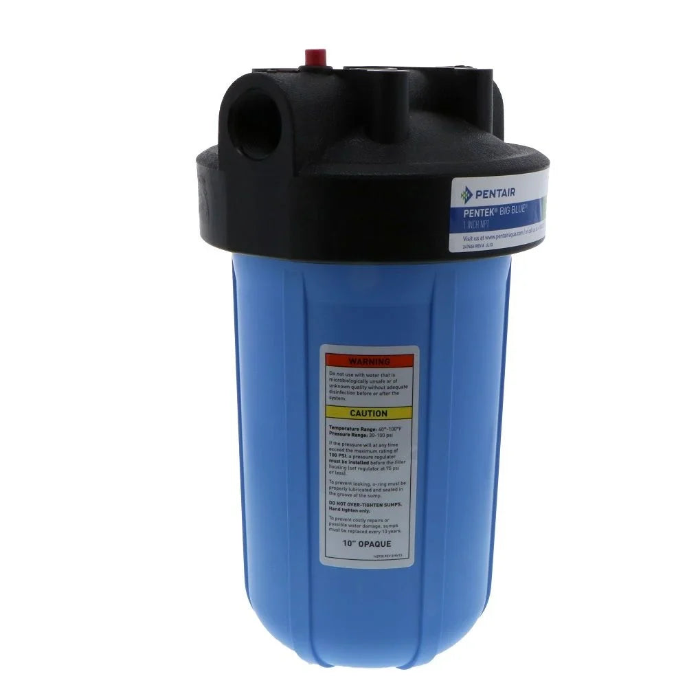 Stylish Pentair/Pentek Filter Housing,13 1/2" H,7 1/2" Dia,Blue 150239-75