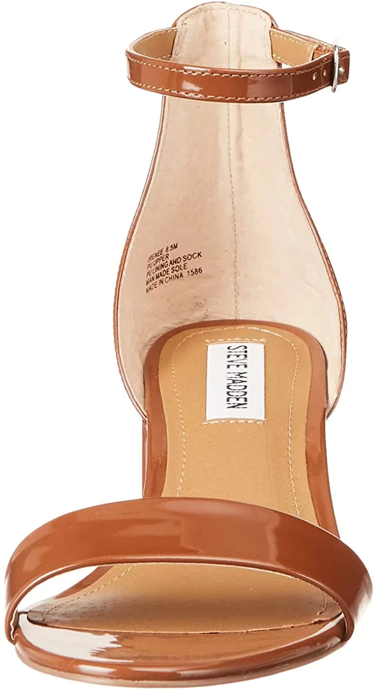 Stylish Steve Madden Womens Ireneew Wide Width Dress Sandal 6 Cognac Patent